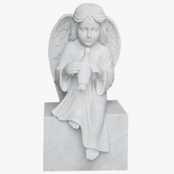 Скульптура из мрамора S_34 Ангел с голубкой